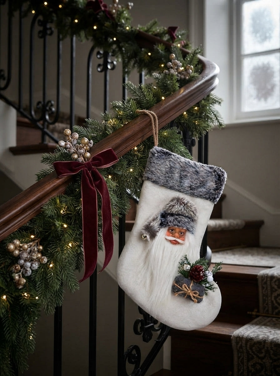 Winter Santa 3D Dekoratif Yılbaşı Çorabı