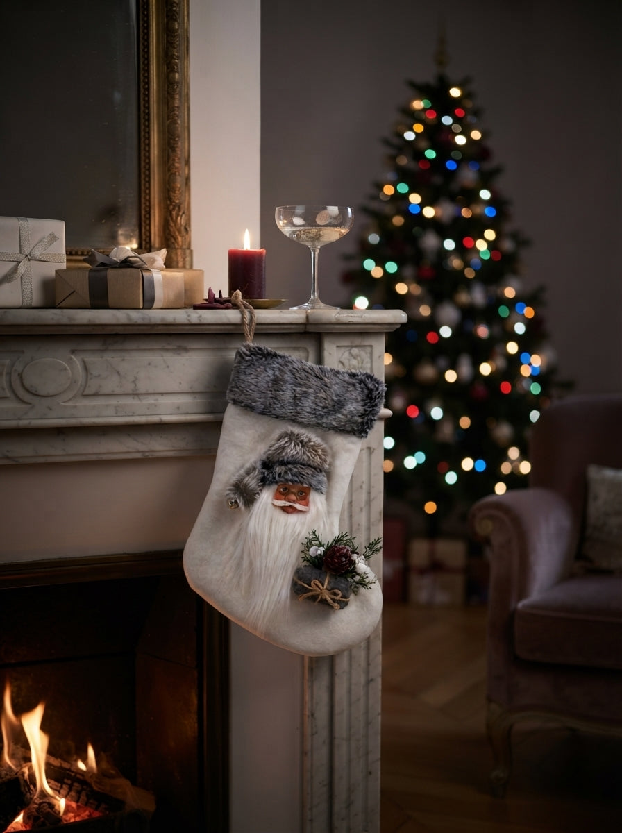 Winter Santa 3D Dekoratif Yılbaşı Çorabı