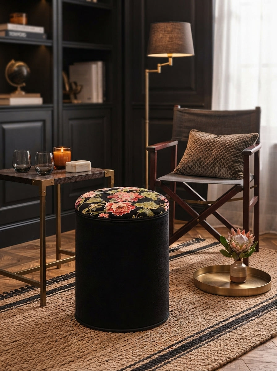 Noirea Black Dekoratif Puf