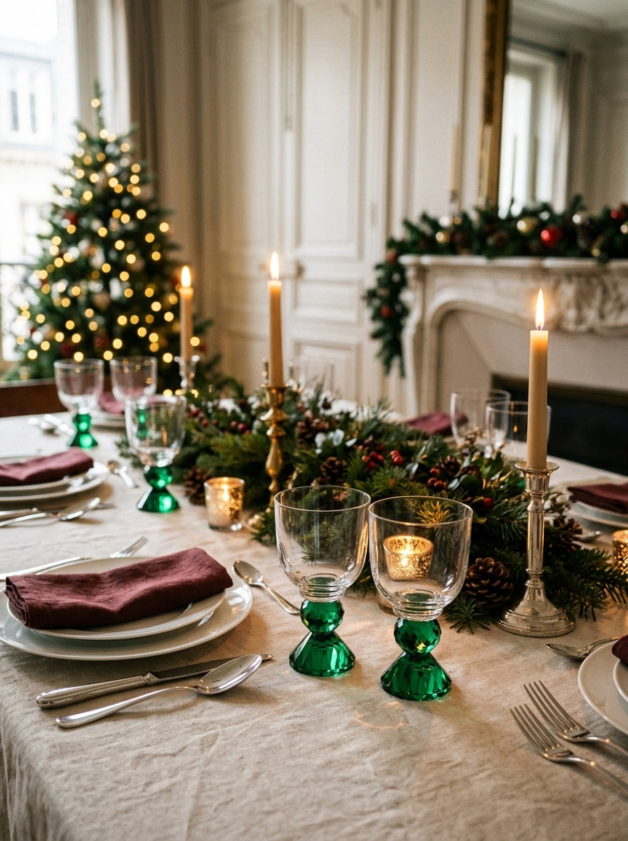 Christmas Classics – Emerald Emerald Lumi İkili Kristal Kadeh Seti
