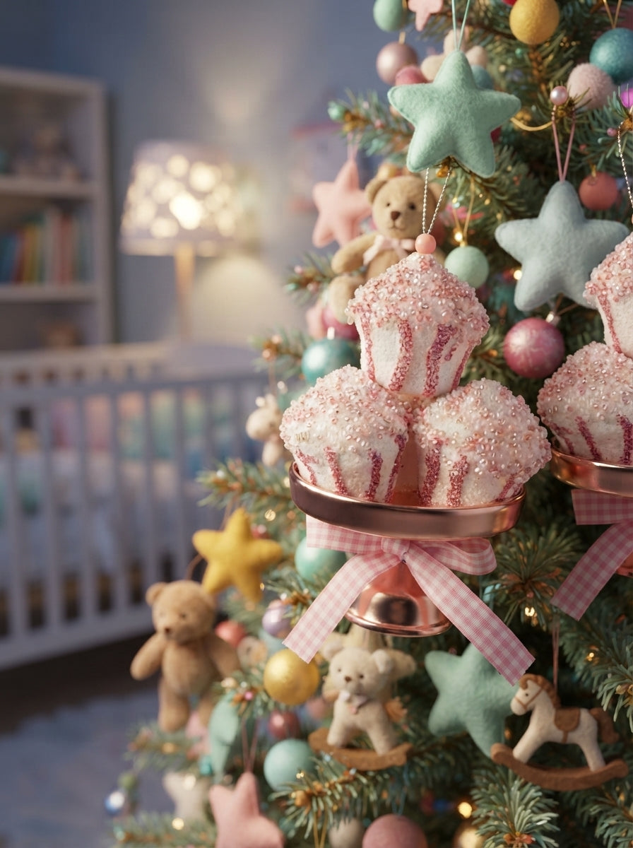Candyland Cupcake 4’lü Ağaç Süsü