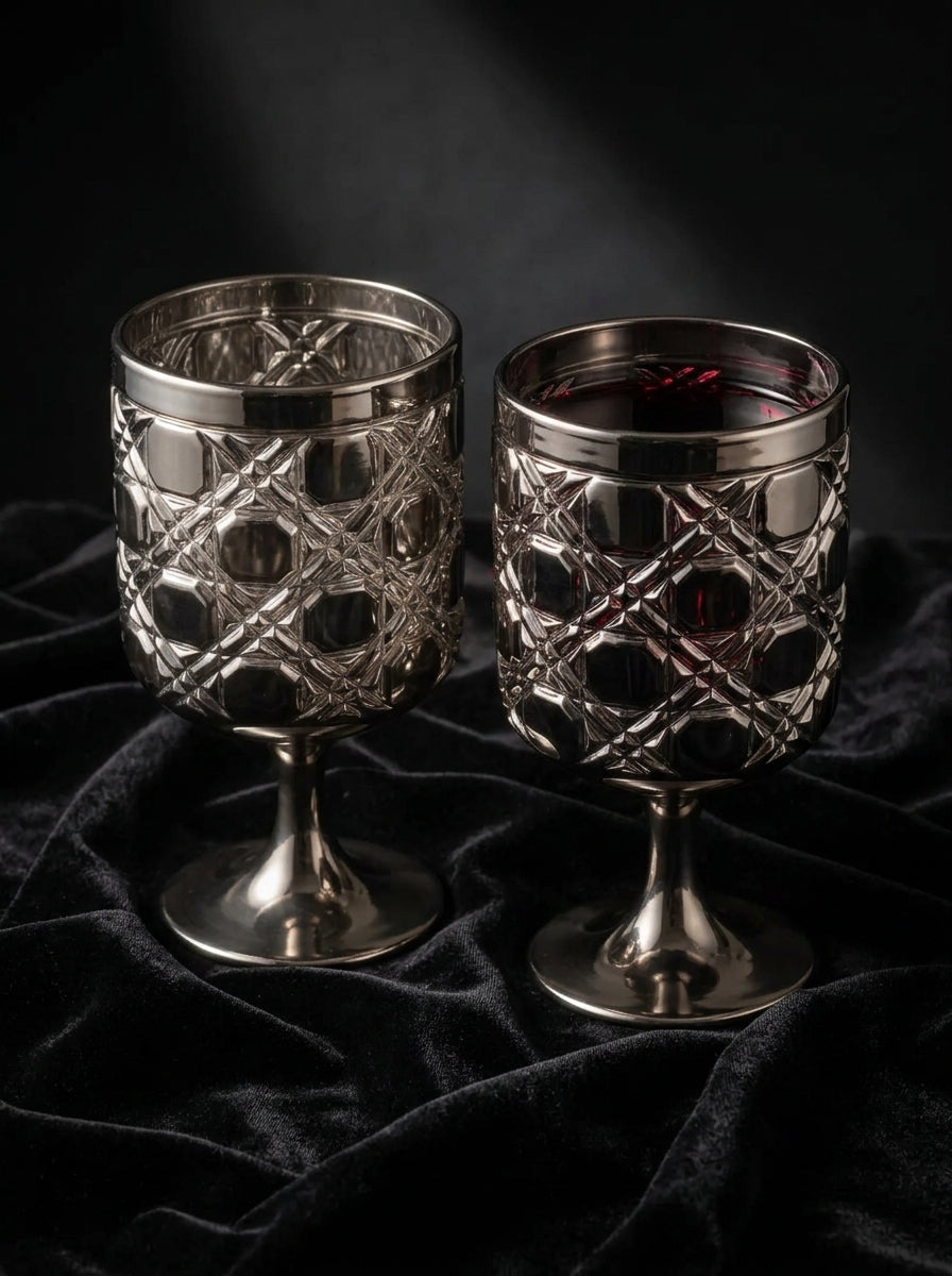 Christmas Classics – Titanium Geometric İkili Kristal Kadeh Seti