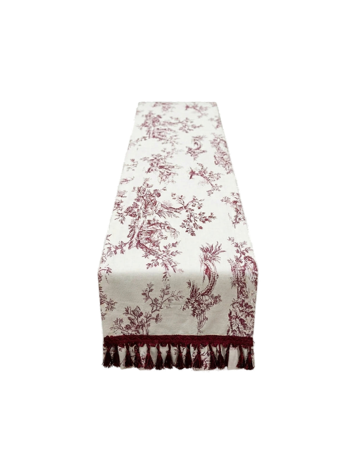 Toilea Burgundy Ruffle Runner