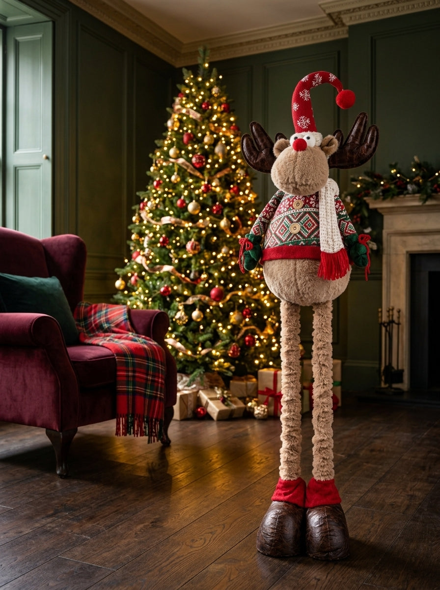 Rudolph Joy Teleskopik Bacaklı Dekoratif Yılbaşı Geyiği 120 CM
