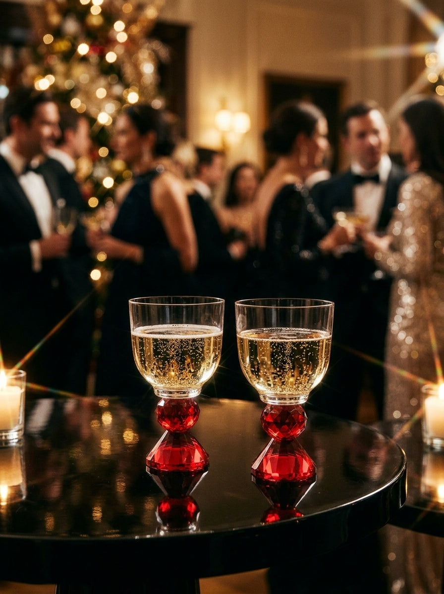 Christmas Classics – Ruby Ruby Lumi İkili Kristal Kadeh Seti