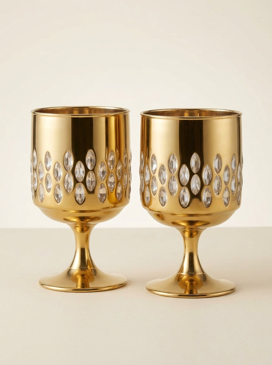 Christmas Classics – Eclat Nova Gold İkili Kristal Kadeh Seti