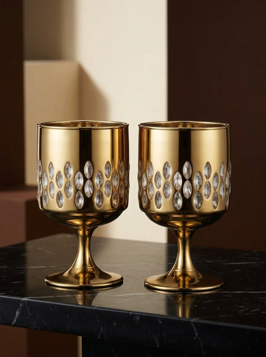Christmas Classics – Eclat Nova Gold İkili Kristal Kadeh Seti