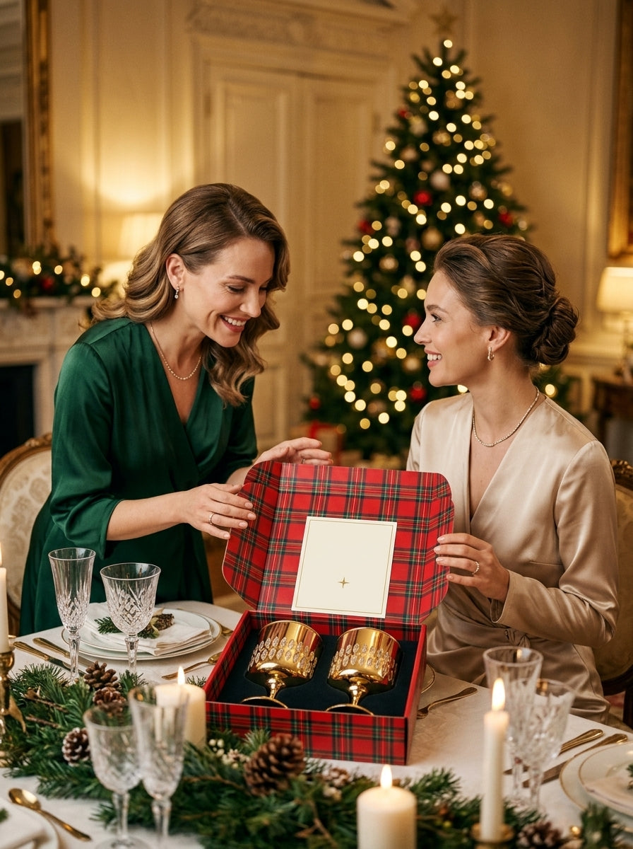 Christmas Classics – Eclat Nova Gold İkili Kristal Kadeh Seti