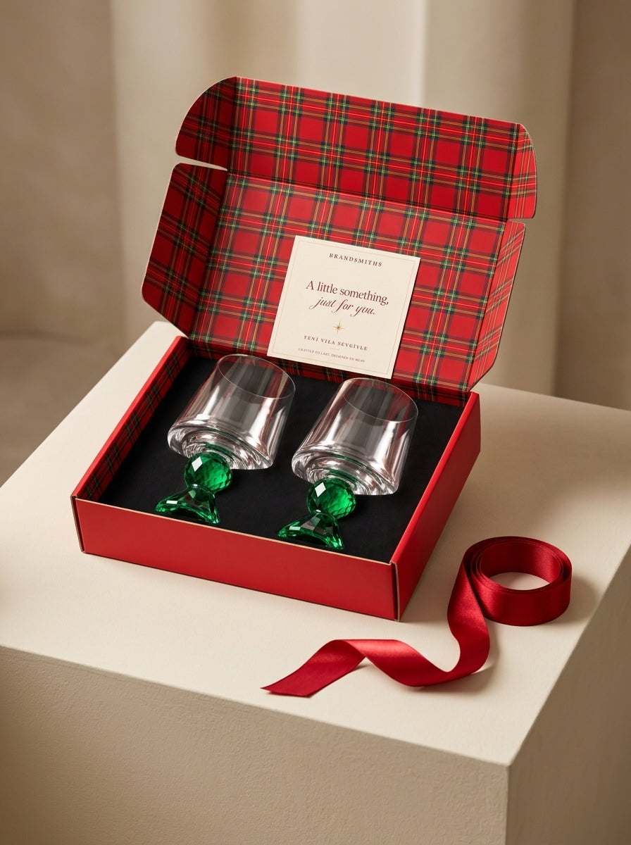 Christmas Classics – Emerald Emerald Lumi İkili Kristal Bardak Seti