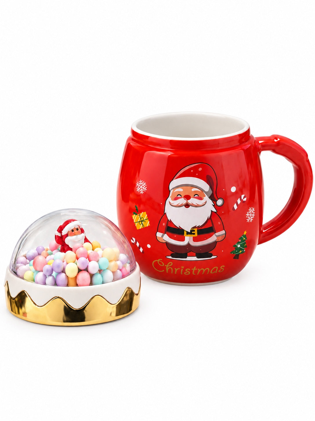 Santa's Magical Snow Globe – Kar Küresi Kapaklı Noel Baba Yılbaşı Kupası