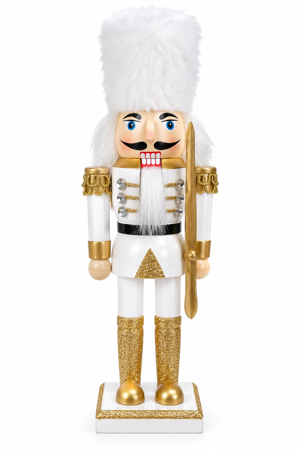 White Gold Royal Guard Ahşap Fındıkkıran Kurşun Asker - 20 CM