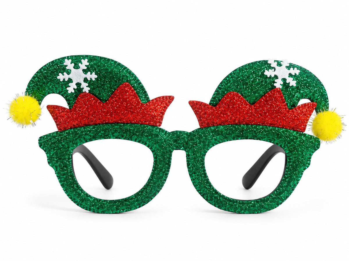 Christmas Elf Glitter Yılbaşı Parti Gözlüğü
