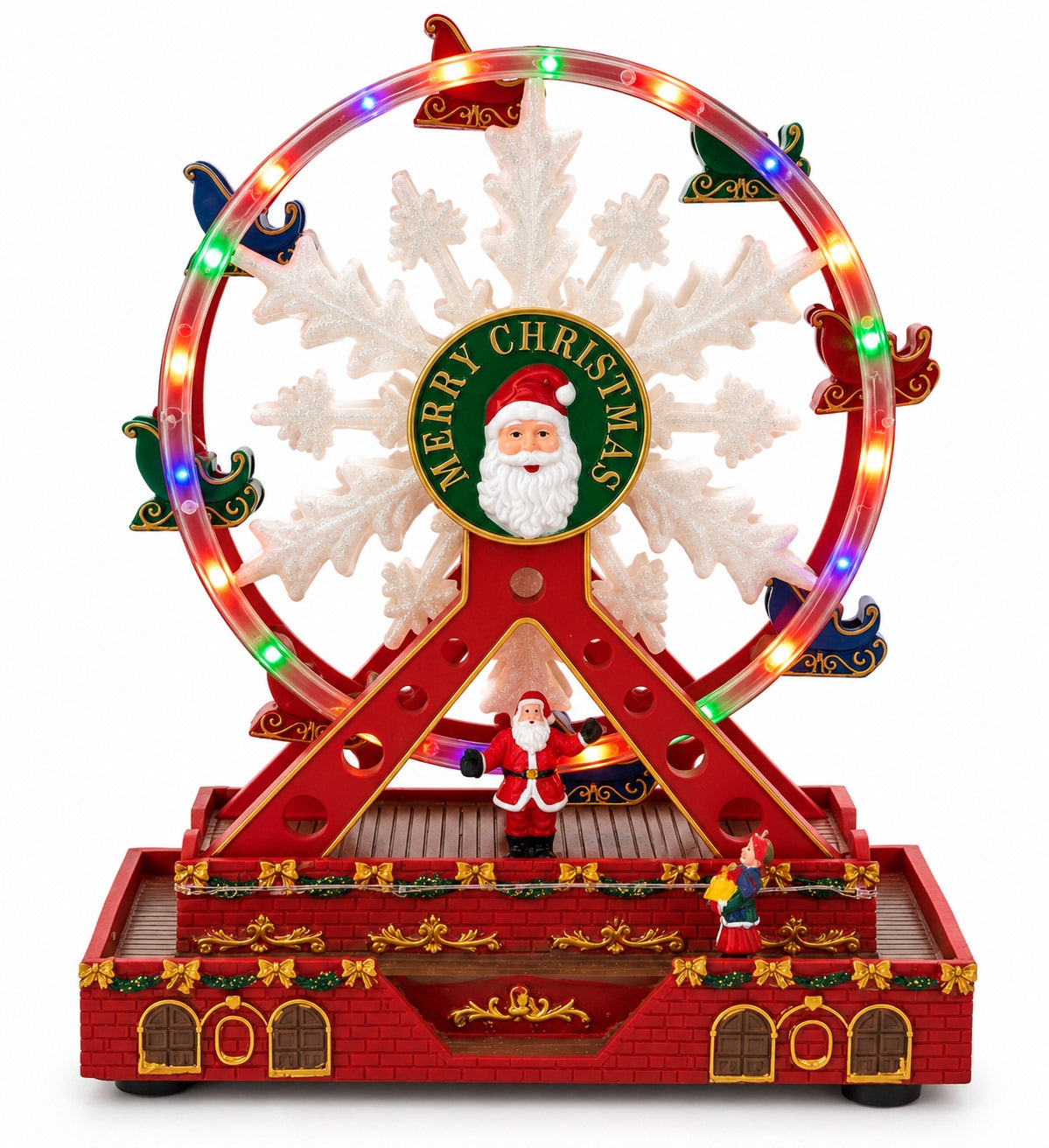 Merry Christmas Ferris Wheel Işıklı &Hareketli Yılbaşı Dönme Dolabı