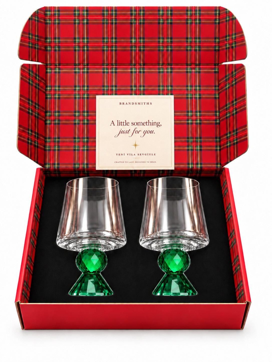 Christmas Classics – Emerald Emerald Lumi İkili Kristal Bardak Seti