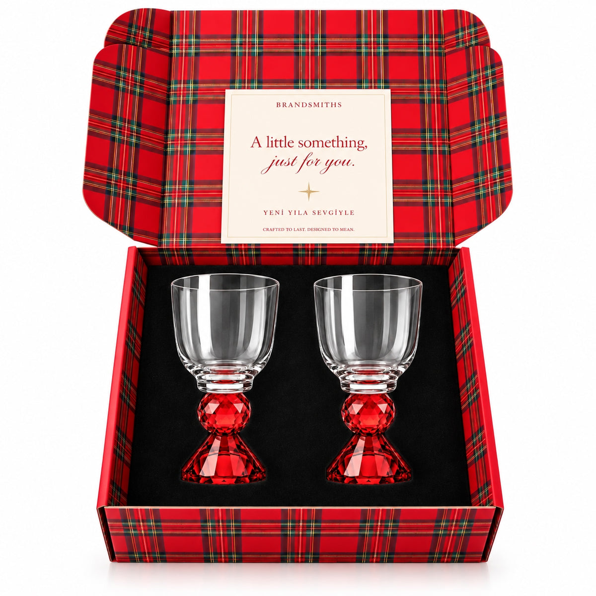 Christmas Classics – Ruby Ruby Lumi İkili Kristal Kadeh Seti