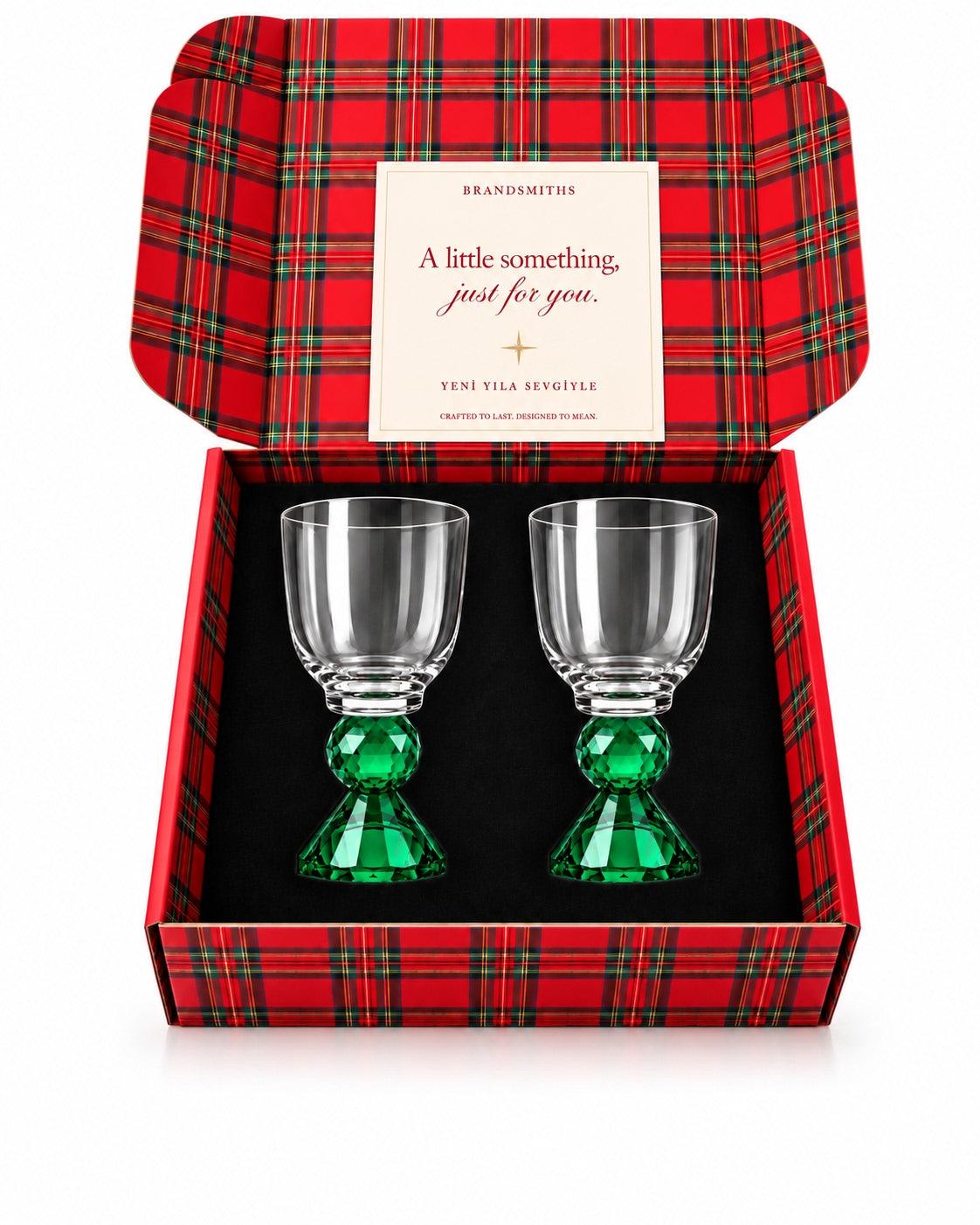 Christmas Classics – Emerald Emerald Lumi İkili Kristal Kadeh Seti