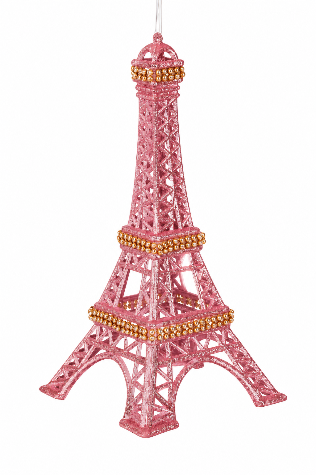 Pink Glitter Eyfel Kulesi Yılbaşı Süsü