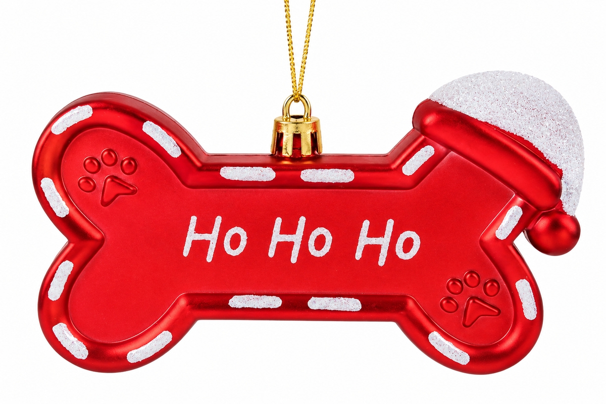 Ho Ho Ho Dog Bone Yılbaşı Ağacı Süsü
