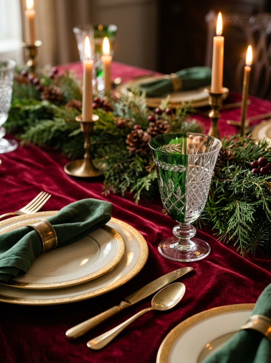 Valmont Christmas Emerald Kristal Kadeh
