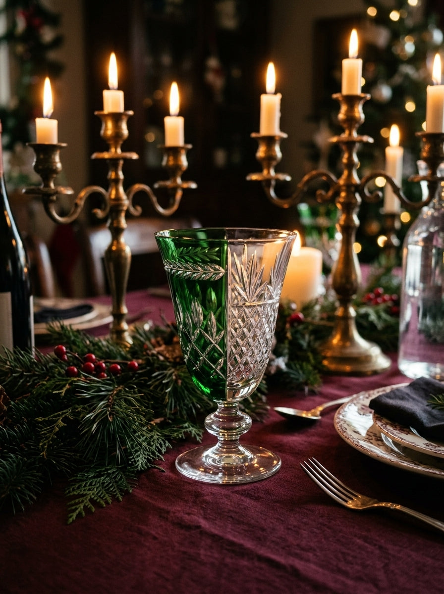 Valmont Christmas Emerald Kristal Kadeh