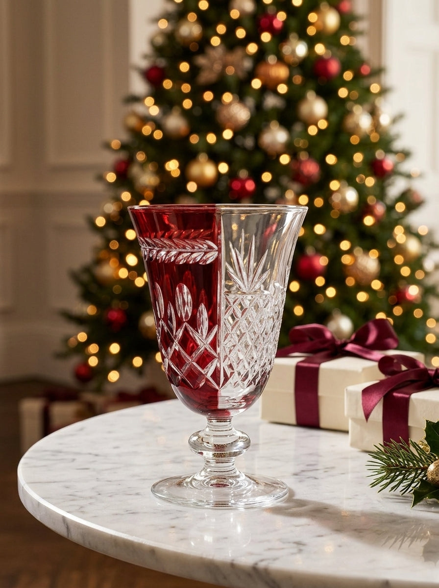 Valmont Christmas Ruby Kristal Kadeh