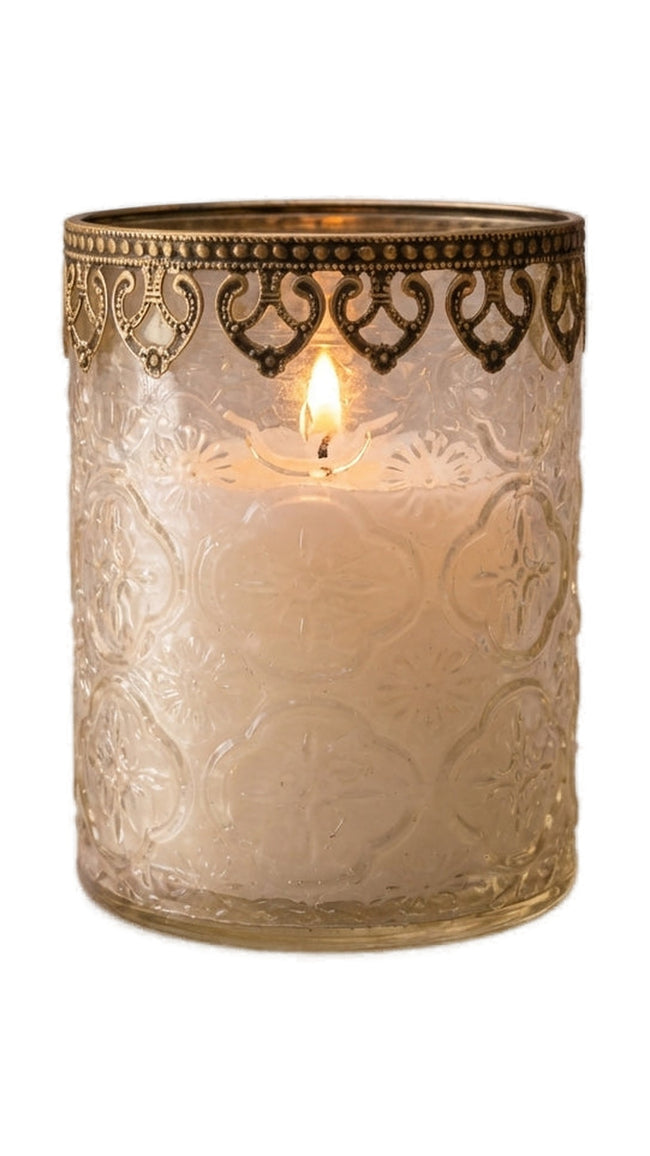 Vintage Glass Candle Holder