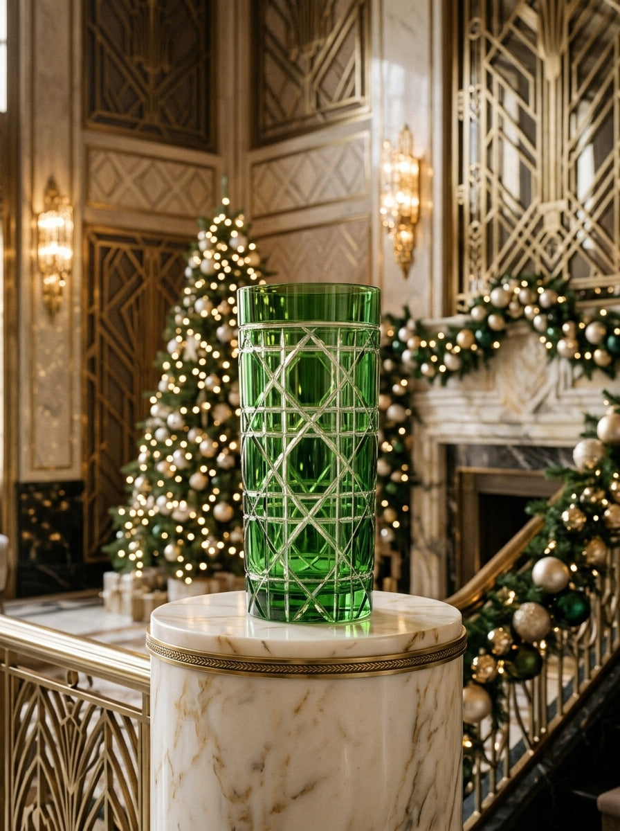 Vetro Christmas Emerald Uzun Su Bardağı