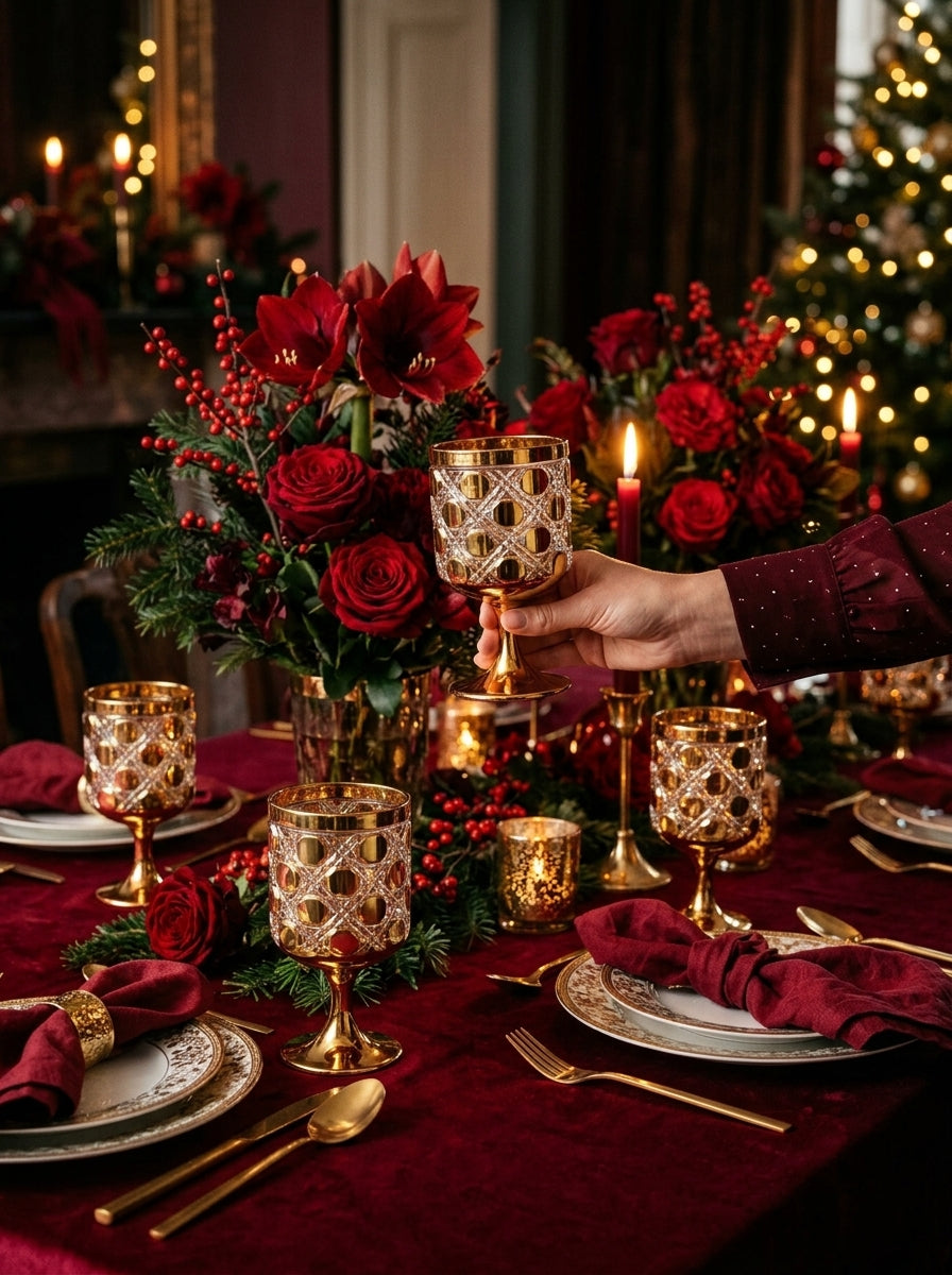 Christmas Classics – Golden Circle İkili Kristal Kadeh Seti