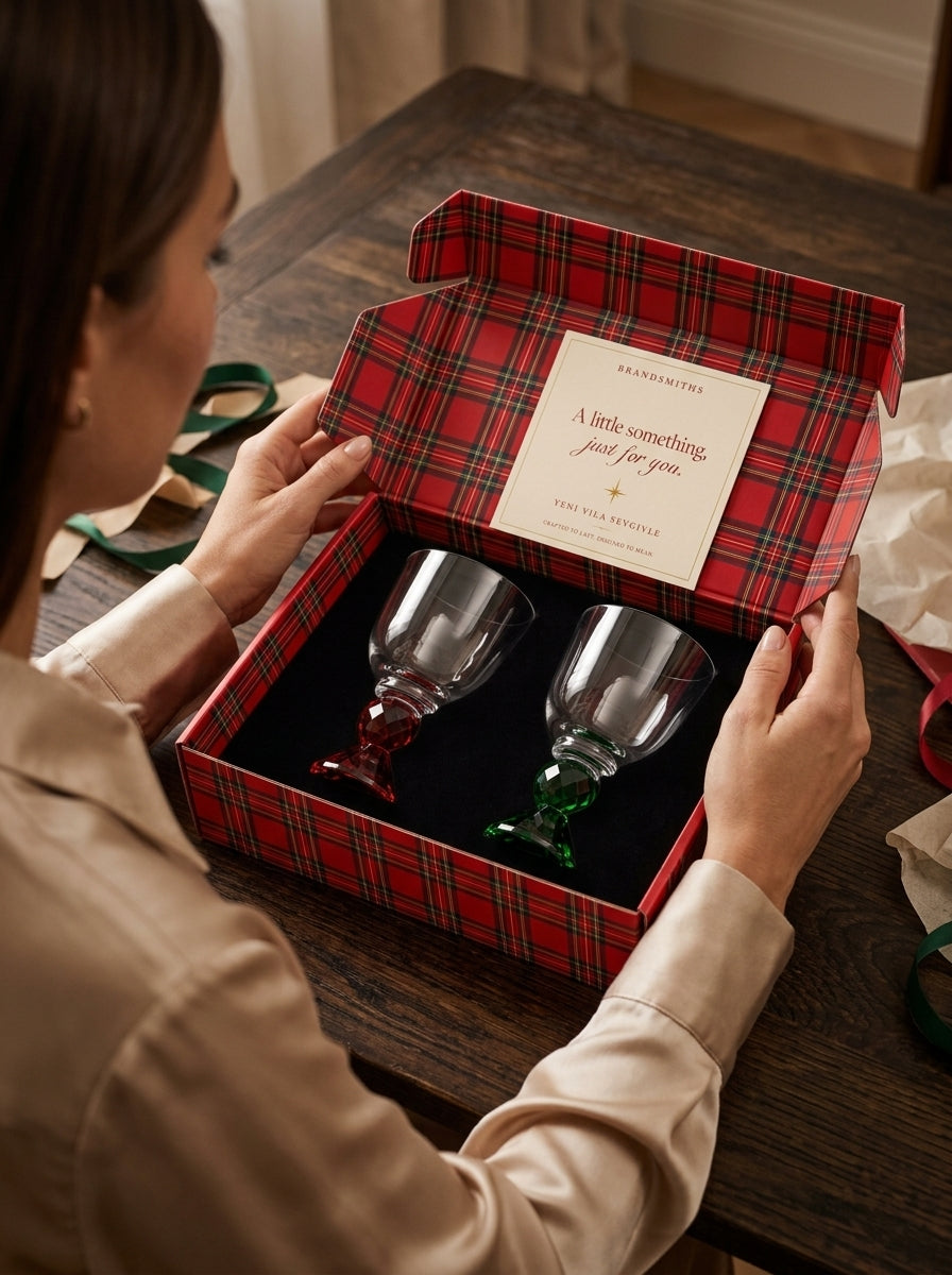 Christmas Classics – Ruby Emerald Lumi İkili Kristal Kadeh Seti