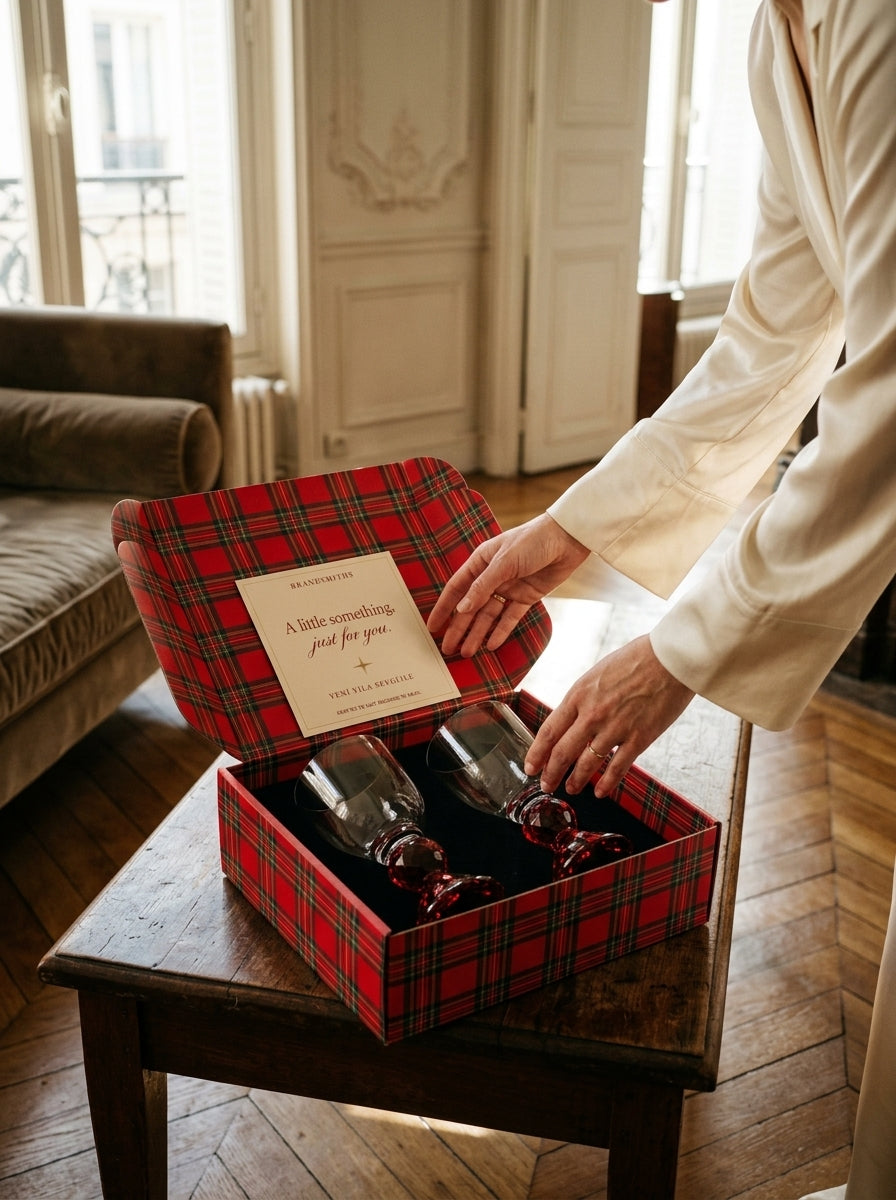 Christmas Classics – Ruby Ruby Lumi İkili Kristal Kadeh Seti