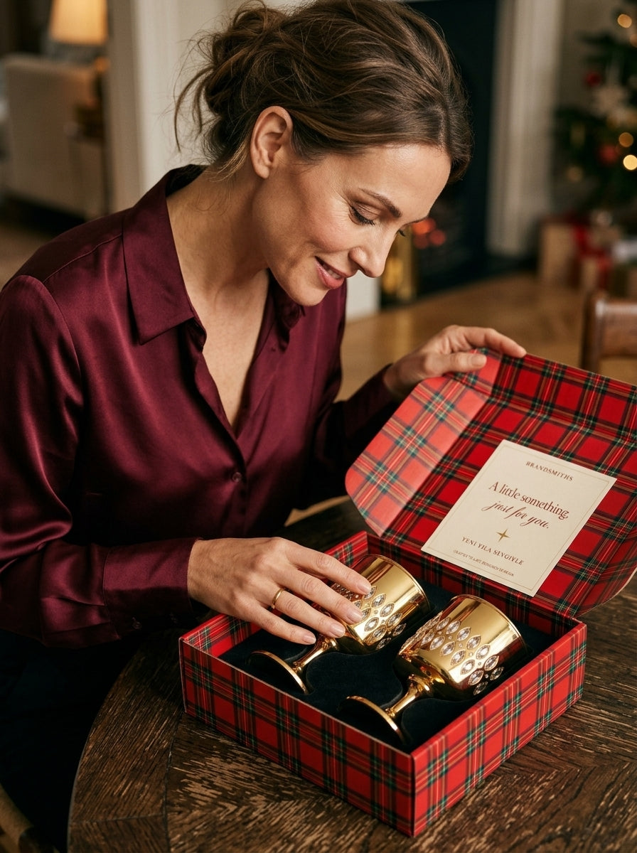 Christmas Classics – Eclat Nova Gold İkili Kristal Kadeh Seti
