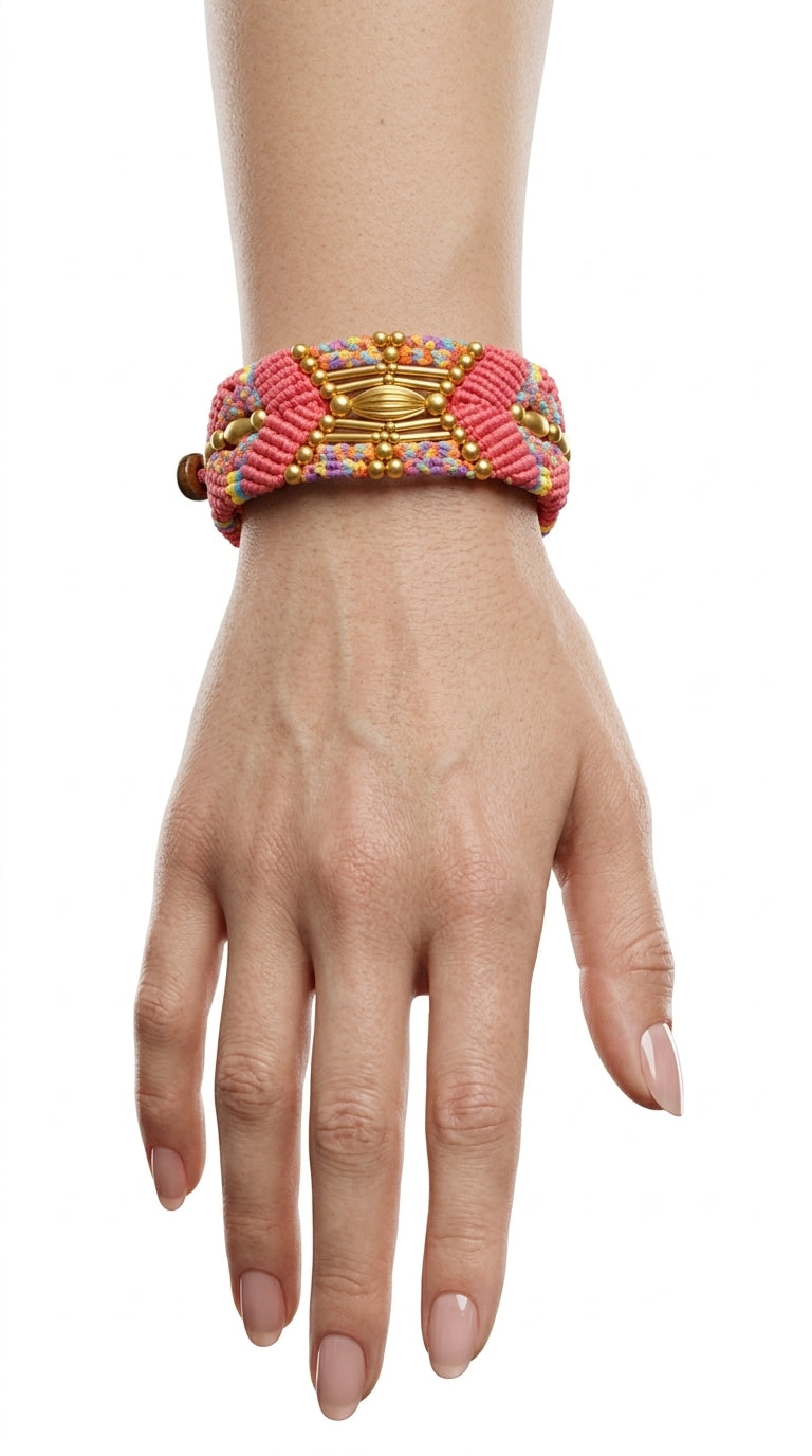 Nomad Relic Bracelet – Blush Rose