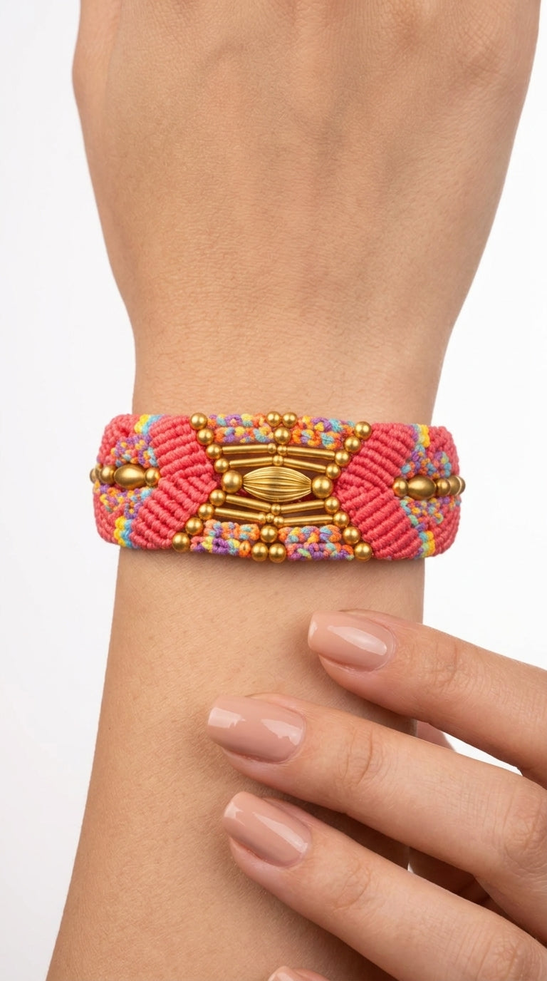 Nomad Relic Bracelet – Blush Rose