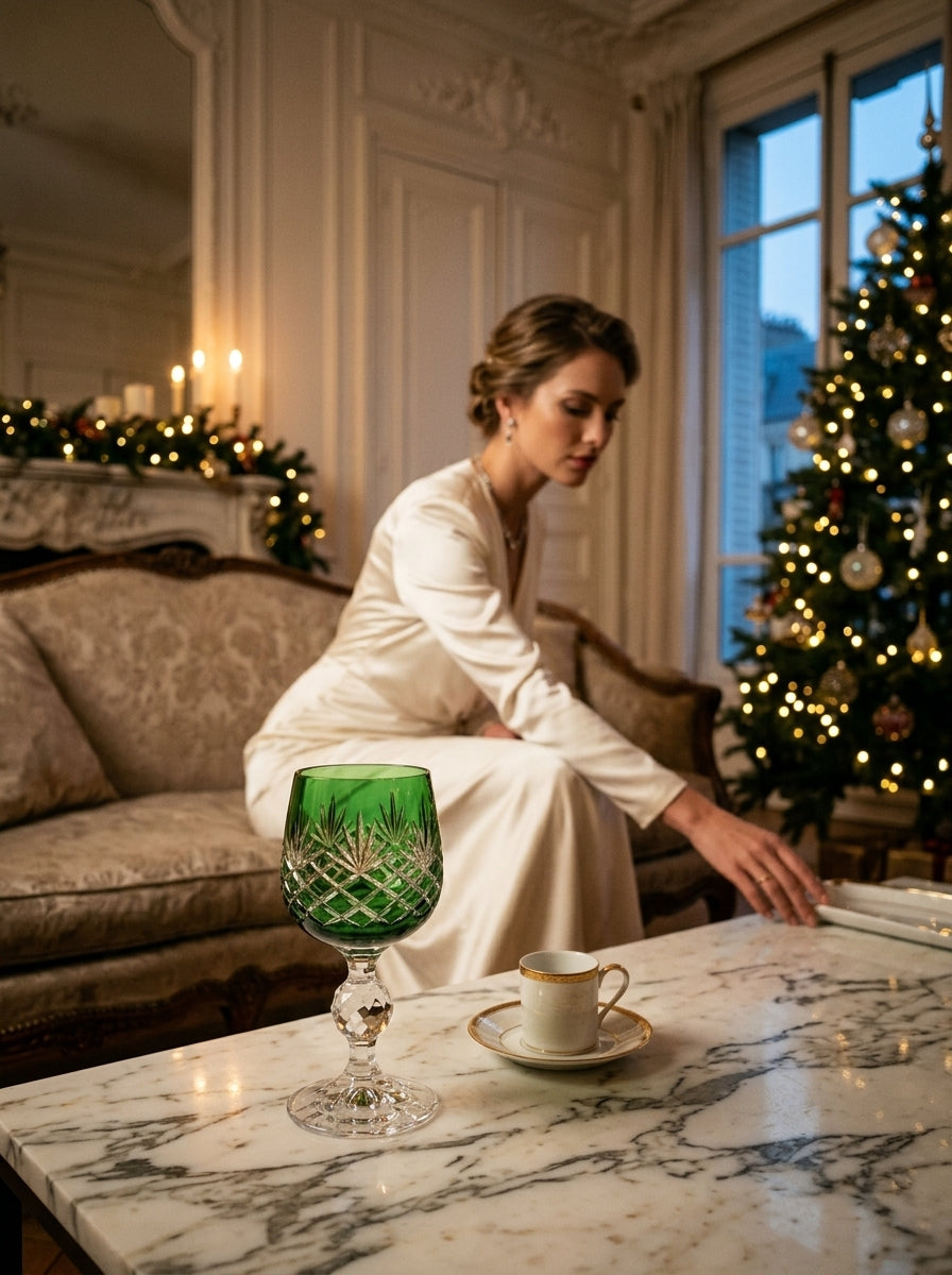 Eclat Christmas Emerald Kristal Kahve Yanı Su Bardağı
