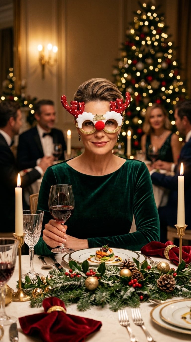 Rudolph Merry Christmas Yılbaşı Parti Gözlüğü