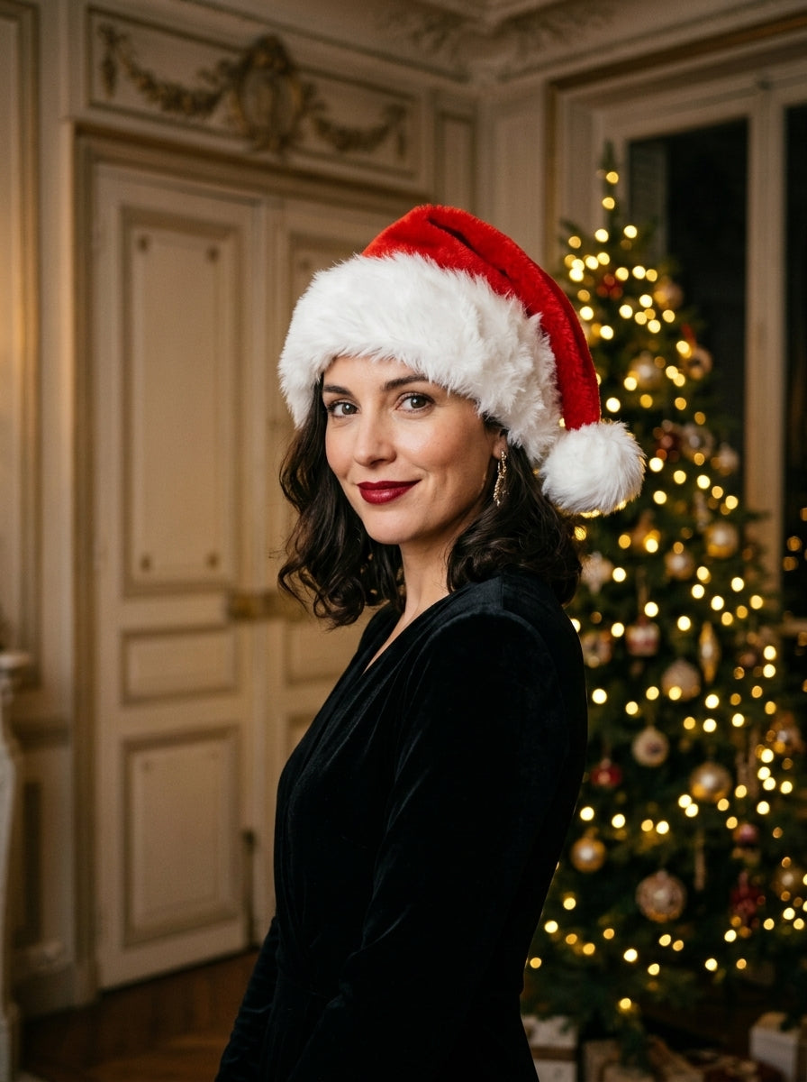 Klasik Noel Baba Yılbaşı Şapkası