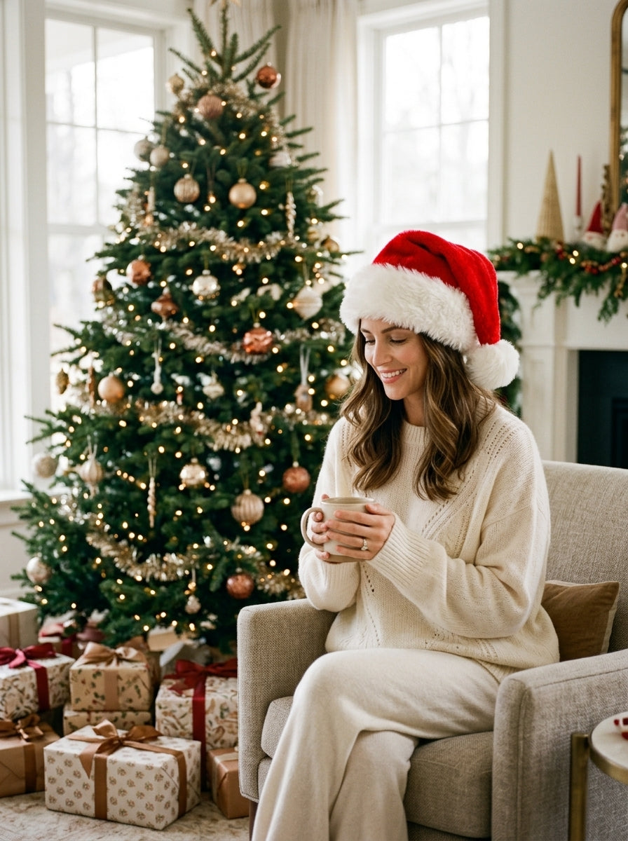 Klasik Noel Baba Yılbaşı Şapkası