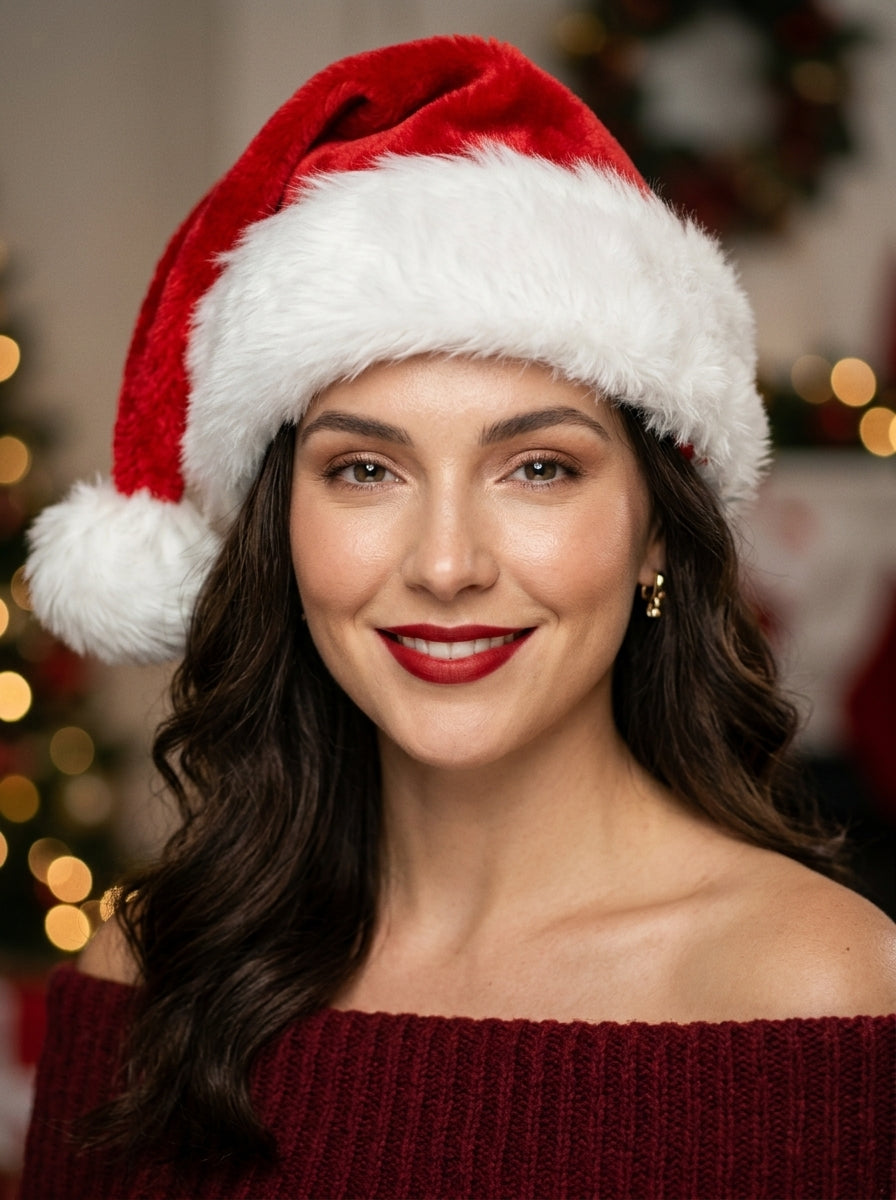 Klasik Noel Baba Yılbaşı Şapkası