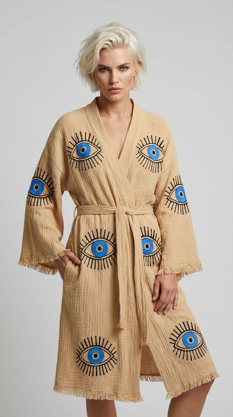 Beige VisionGuard Kimono