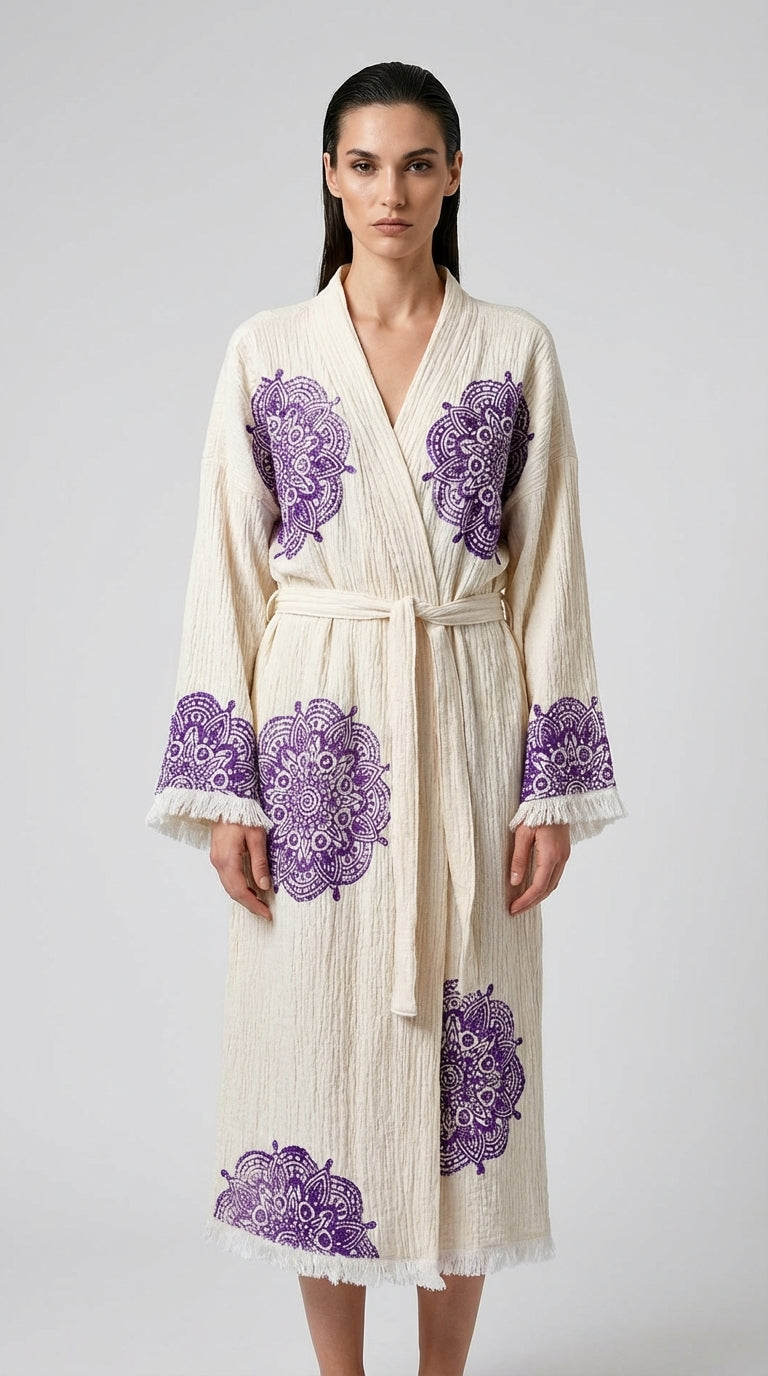 Natural Mandala Drift Kimono