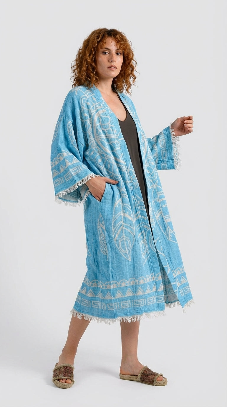 Blue Dreamcatcher Kimono