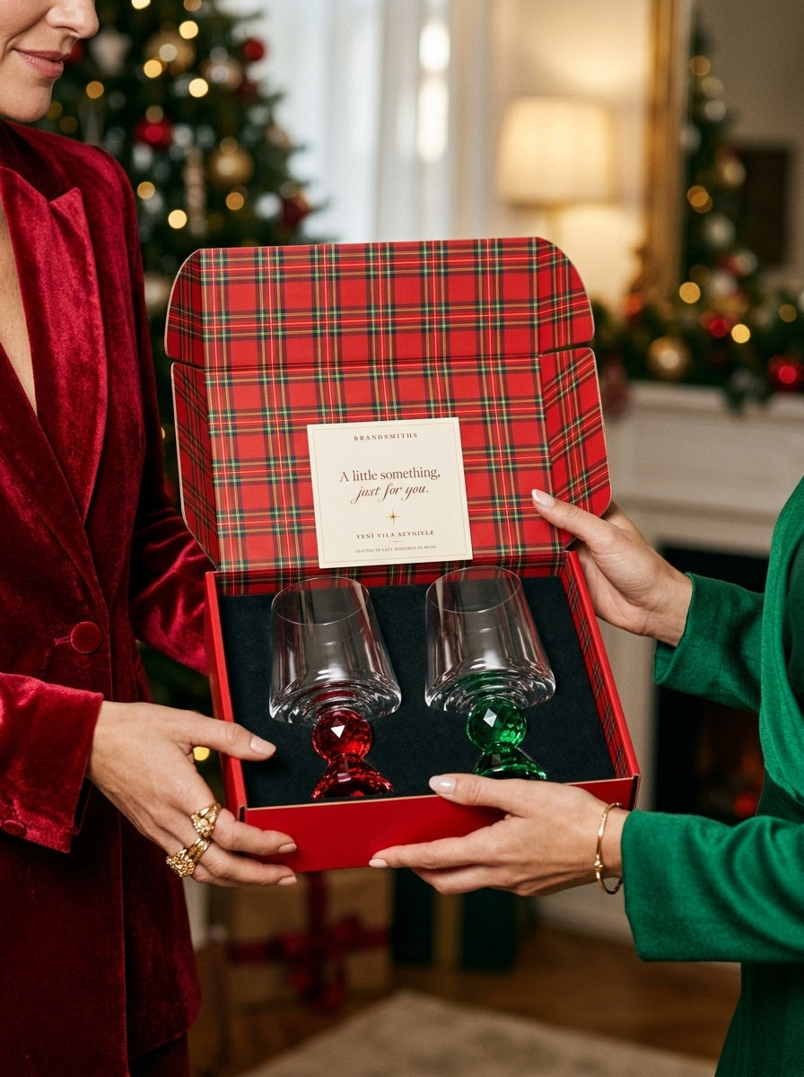 Christmas Classics – Ruby Ruby& Emerald Emerald Lumi İkili Kristal Bardak Seti