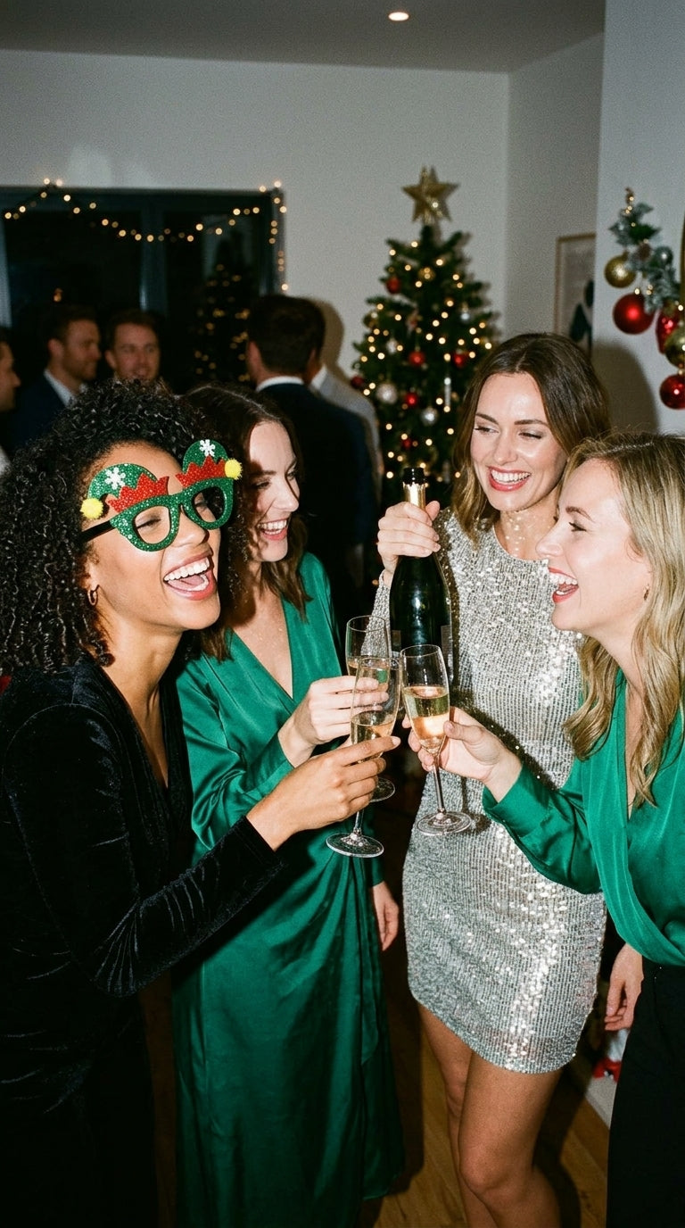 Christmas Elf Glitter Yılbaşı Parti Gözlüğü
