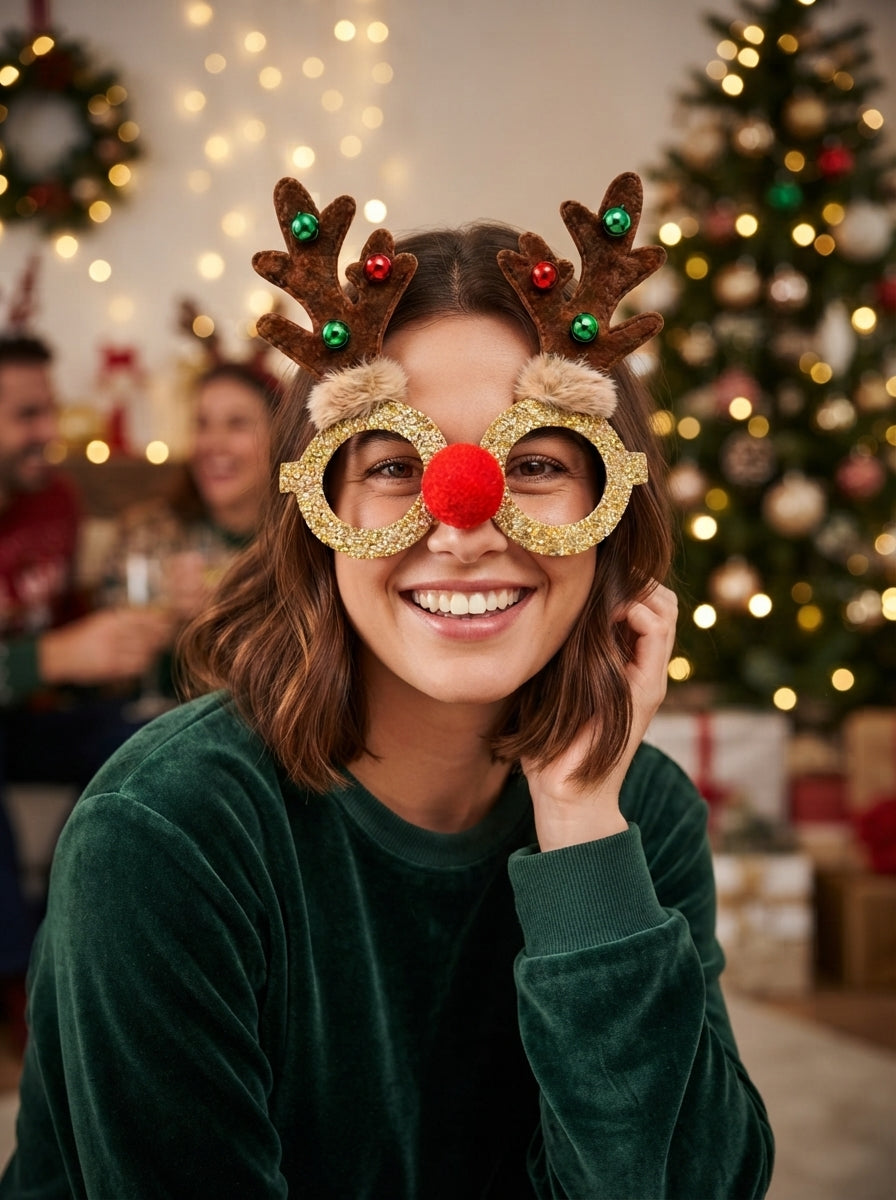 Rudolph Sparkle Christmas Geyik Gözlüğü