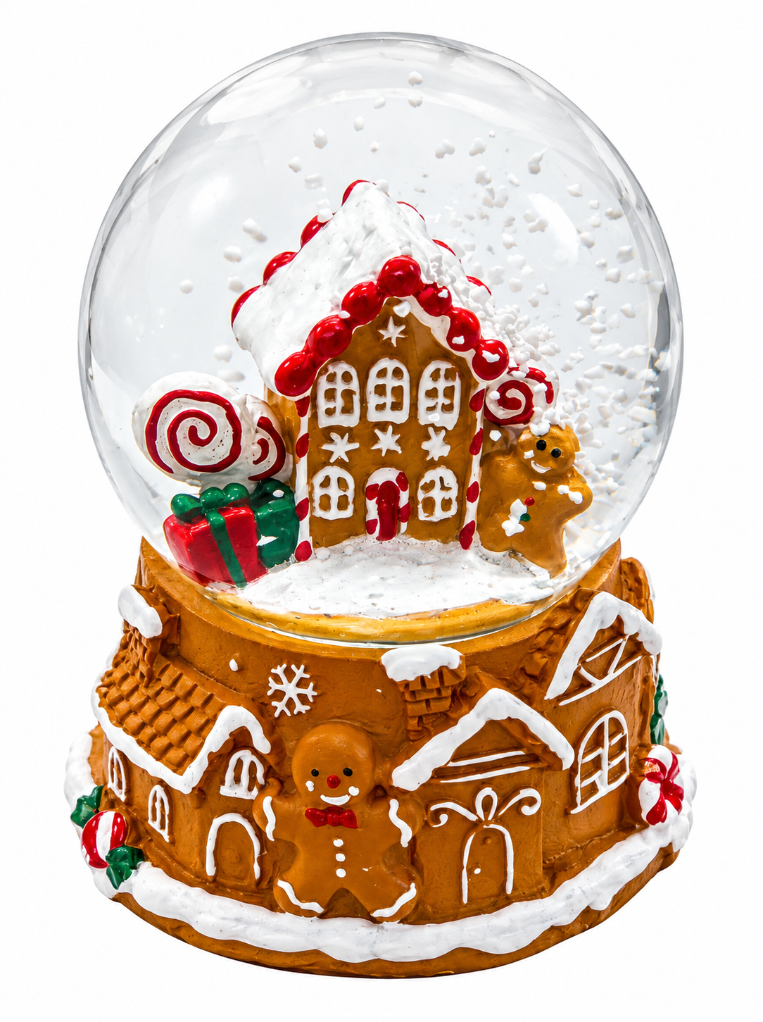 Gingerbread Ev Figürlü Yılbaşı Kar Küresi