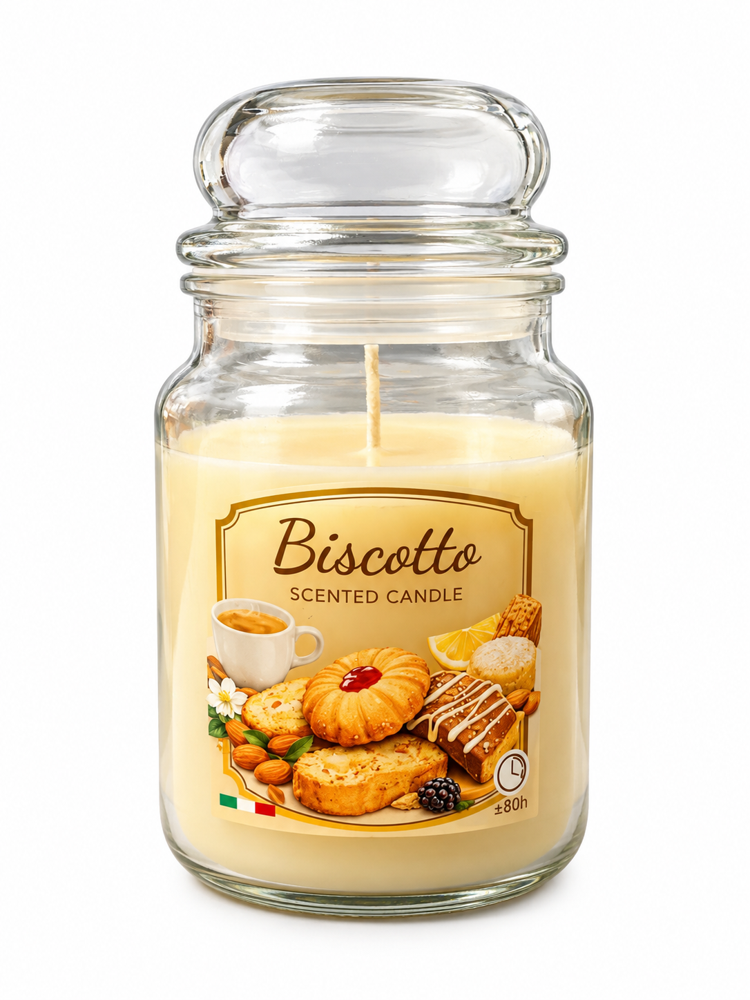 Biscotto Kokulu Dekoratif Kavanoz Mum