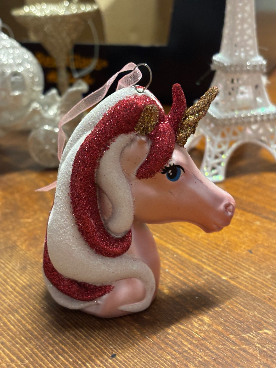 Blush Unicorn Yılbaşı Ağaç Süsü - 9 CM