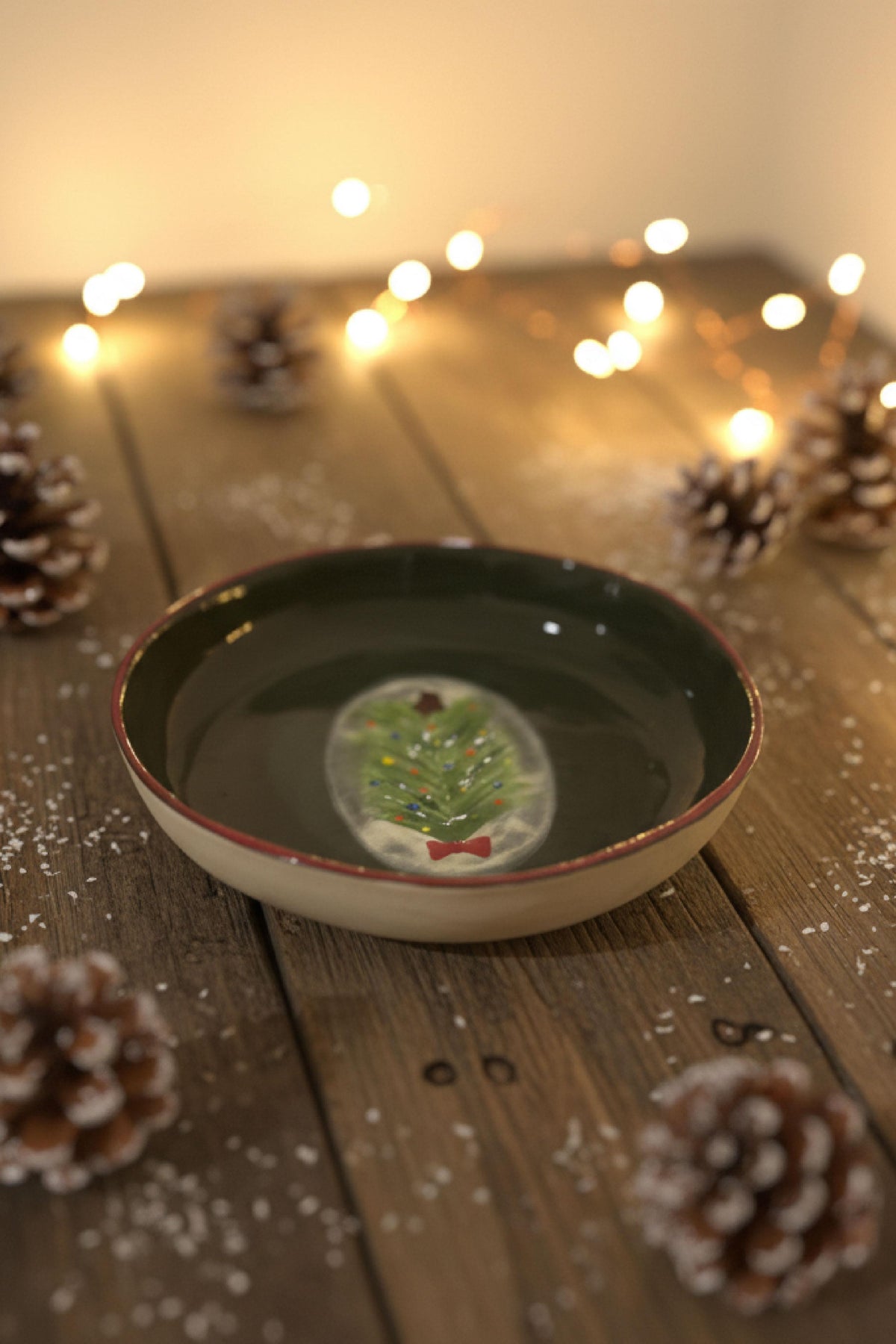 Yeşil Noel Ağacı Seramik Tabak