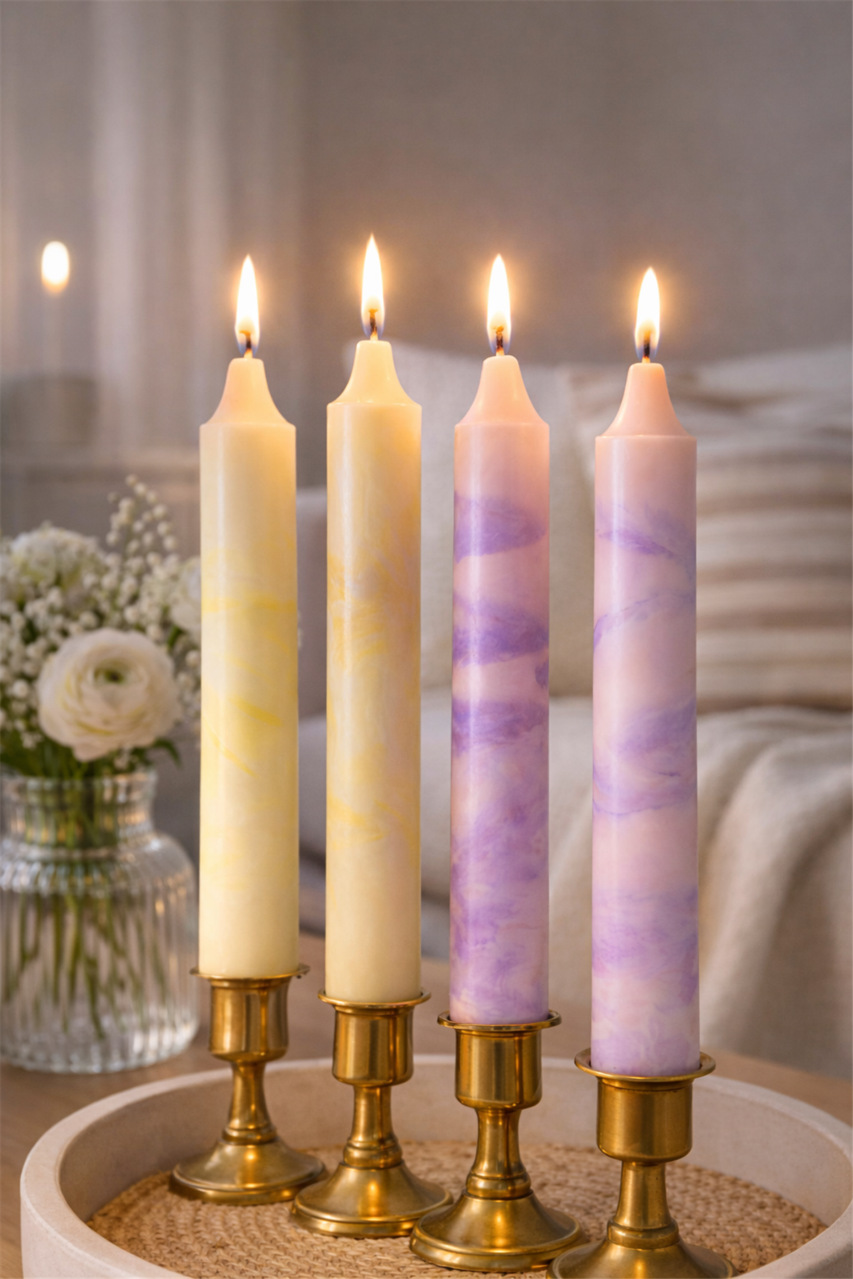 Handmade Decorative Candle Holders - Set of 4