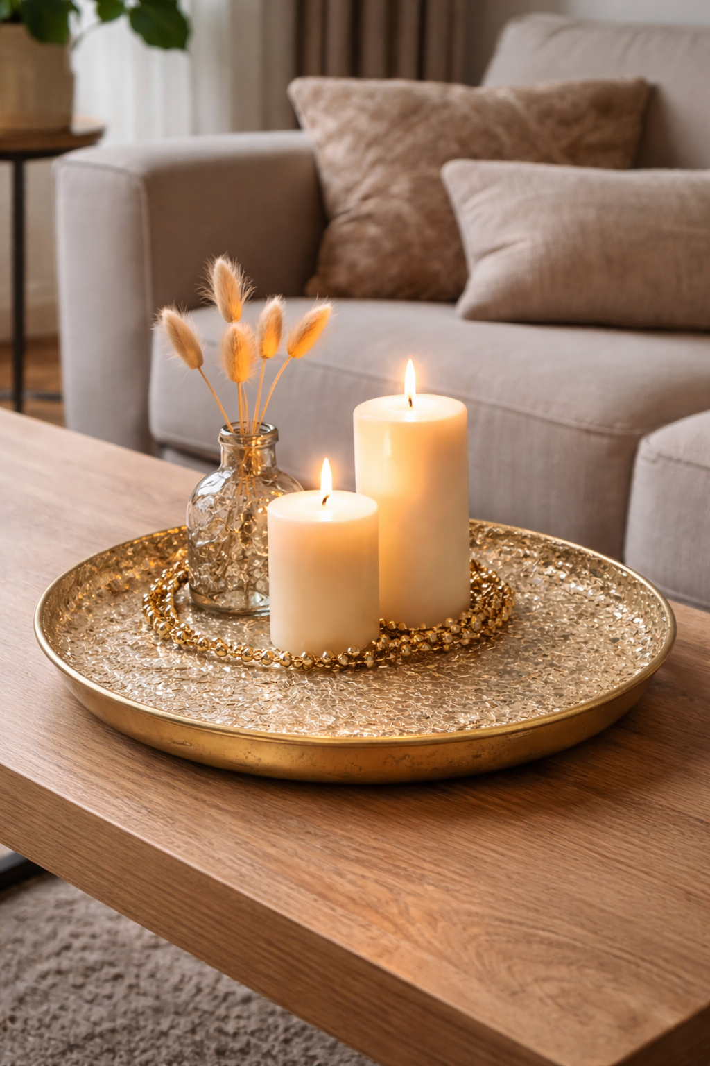 Metal İçi Simli Tepsi